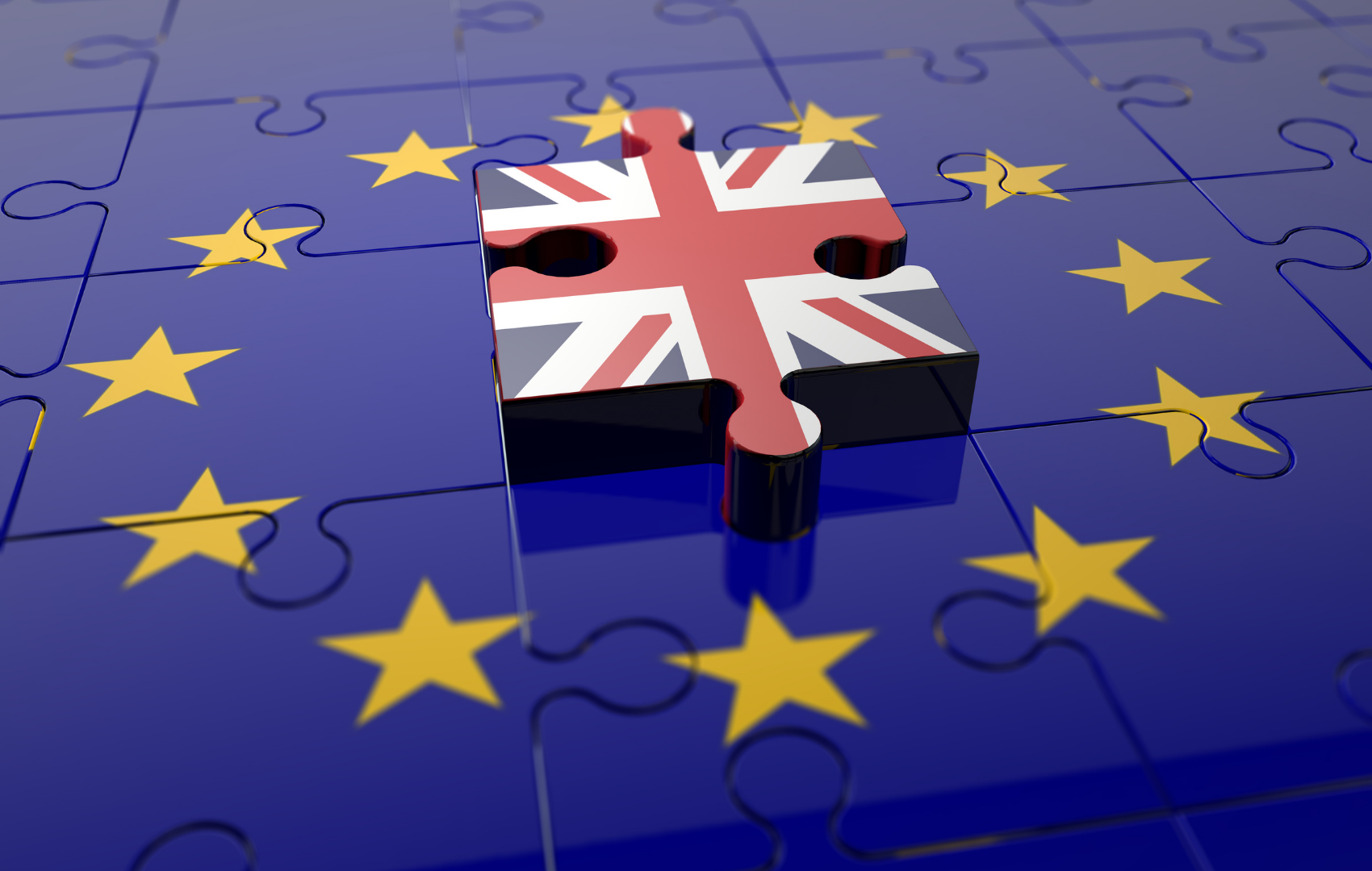 eu and uk flags 